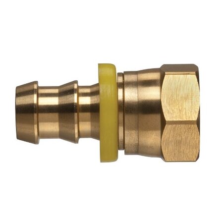 Brass Push On Hose Fitting SAE/JIC 02POJIC