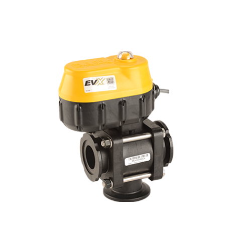 Banjo Electric Valve On/Off  3 Way Bottom Load  2"  Standard Port Flange  12V    MEVX200BL