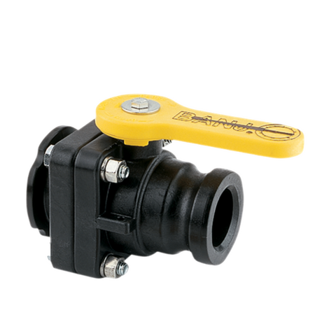 Banjo Stubby Valve  2" Standard Port Flange x 2" Male Camlock   VSF200CF