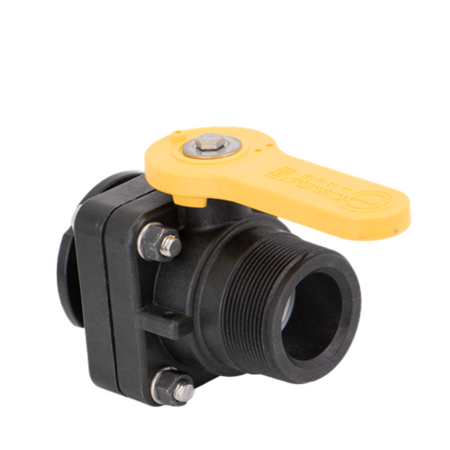 Banjo Stubby Valve 2" Full Port Flange x 2" NPT Male    MVSMT220FP