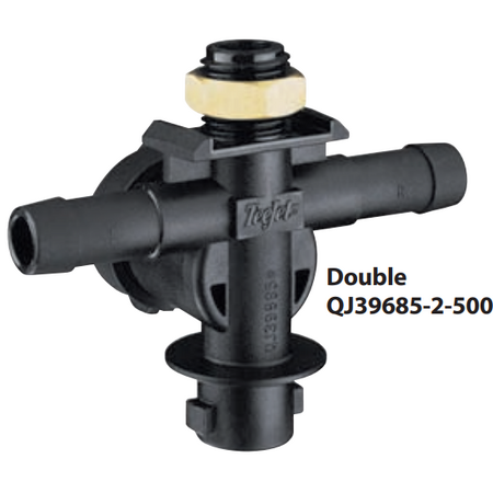 Teejet Nozzle Body 1/2" Barbs Double QJ39685-2-500-NYB  