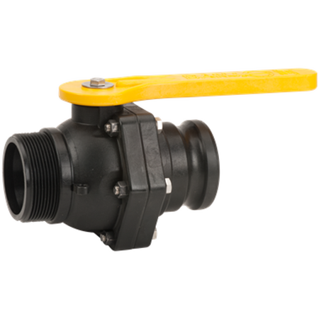 Banjo Stubby Valve  3" NPT Male x 3" Male Camlock  VSFMT300