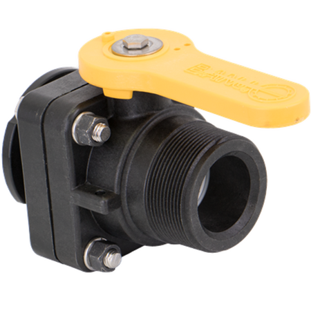 Banjo Stubby Valve  2" Standard Port Flange x 2" NPT Male   VSMT200CF