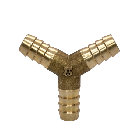 Brass Hose Barb Y Piece  