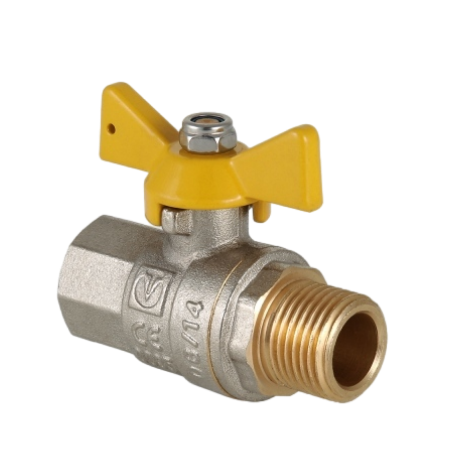 AGA Gas Approved Male/Female Ball Valve (Tee Handle)