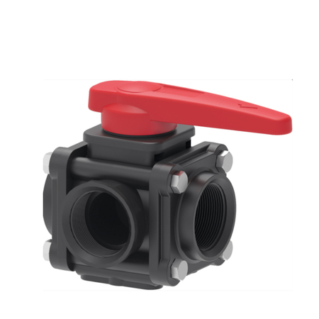 Arag 3 Way Bolted Ball Valve Side Load 3" BSPF Threads 453017A99