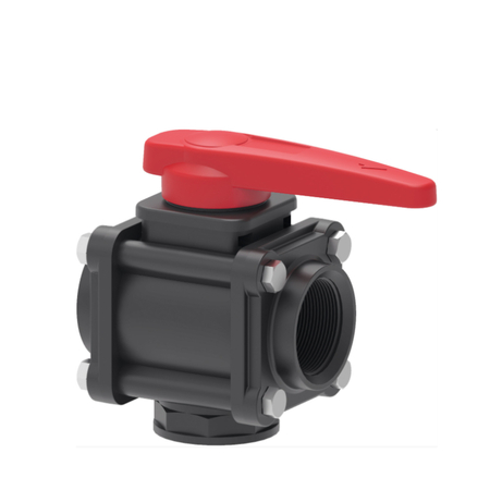 Arag 3 Way Bolted Ball Valve Bottom Load 3" BSPF Threads 453027A99